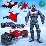Скачать взломанную Bat Hero Man Game : Robot Game [Бесплатные покупки] MOD apk на Андроид