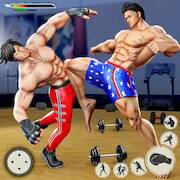 Скачать взломанную Bodybuilder GYM Fighting Game [Бесплатные покупки] MOD apk на Андроид