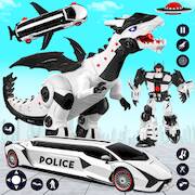 Скачать взломанную Limo Car Dino Robot Car Game [Много монет] MOD apk на Андроид