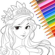 Скачать взломанную Princess Coloring:Drawing Game [Мод меню] MOD apk на Андроид
