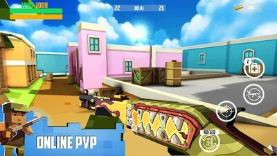 Скачать взломанную Block Gun: FPS PvP War - Online Gun Shooting Games [Бесплатные покупки] MOD apk на Андроид