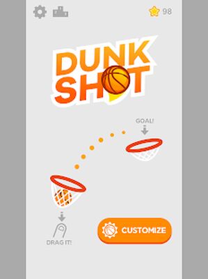Скачать взломанную Dunk Shot [Бесплатные покупки] MOD apk на Андроид