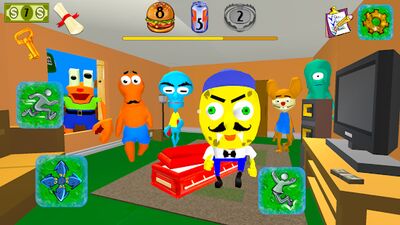 Скачать взломанную Sponge Neighbor Escape 3D [Много монет] MOD apk на Андроид
