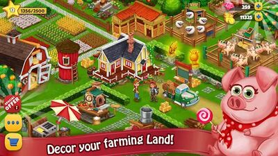 Скачать взломанную Farm Day Village фермер: Offline игры [Много денег] MOD apk на Андроид