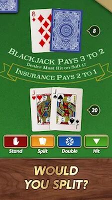Скачать взломанную Blackjack [Много монет] MOD apk на Андроид