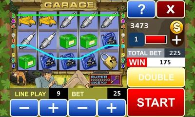 Скачать взломанную Garage slot machine [Бесплатные покупки] MOD apk на Андроид