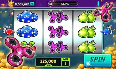 Скачать взломанную Spinner автоматы Fidget Casino [Бесплатные покупки] MOD apk на Андроид