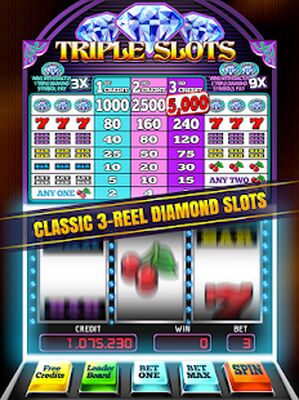 Скачать взломанную Triple Diamond Slot Machine [Много денег] MOD apk на Андроид