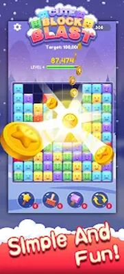 Скачать взломанную Cute Block Blast - emoji block [Много денег] MOD apk на Андроид