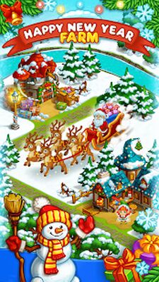 Скачать взломанную Новогодняя ферма Деда Мороза [Бесплатные покупки] MOD apk на Андроид