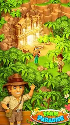 Скачать взломанную Райская ферма игра веселая и семейная:Остров Удачи [Бесплатные покупки] MOD apk на Андроид