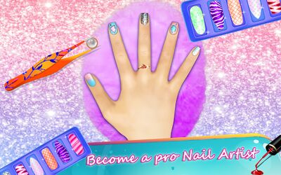 Скачать взломанную Маникюрный салон nail art - игры для девочек [Мод меню] MOD apk на Андроид