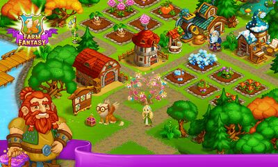 Скачать взломанную Farm Fantasy: Магическая Ферма и Волшебный Город [Мод меню] MOD apk на Андроид