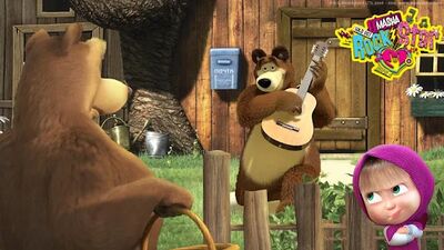 Скачать взломанную Маша и Медведь: Музыкальные игры детям [Бесплатные покупки] MOD apk на Андроид