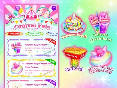 Скачать взломанную Unicorn Chef Carnival Fair Food: Games for Girls [Мод меню] MOD apk на Андроид