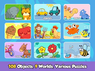 Скачать взломанную Toddler Puzzles for Kids - Baby Learning Games App [Бесплатные покупки] MOD apk на Андроид