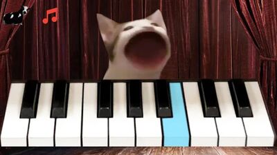 Скачать взломанную Pop Cat Piano [Много монет] MOD apk на Андроид