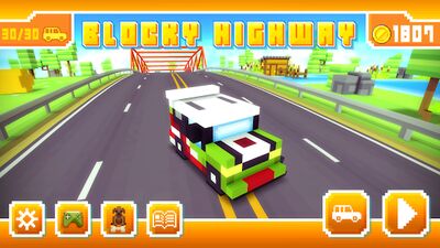 Скачать взломанную Blocky Highway: Traffic Racing [Бесплатные покупки] MOD apk на Андроид