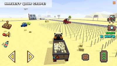 Скачать взломанную Blocky Farm Racing & Simulator - Тренажер фермы [Мод меню] MOD apk на Андроид
