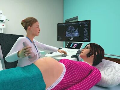 Скачать взломанную Pregnant Mother Simulator - Virtual Pregnancy Game [Много монет] MOD apk на Андроид