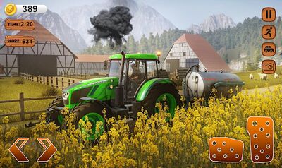 Скачать взломанную Farmer Simulator 2021 Real Tractor Farm Sim [Много монет] MOD apk на Андроид