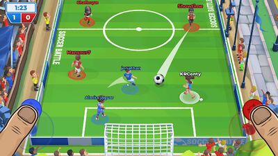 Скачать взломанную Футбольная битва (Soccer Battle) [Много денег] MOD apk на Андроид