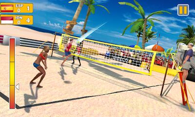 Скачать взломанную Пляжный волейбол 3D [Бесплатные покупки] MOD apk на Андроид