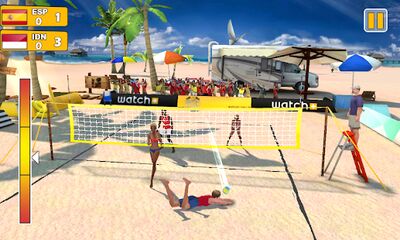Скачать взломанную Пляжный волейбол 3D [Бесплатные покупки] MOD apk на Андроид