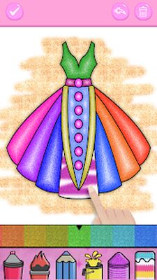 Скачать Glitter Dresses Coloring Book - Drawing pages [Unlocked] RUS apk на Андроид
