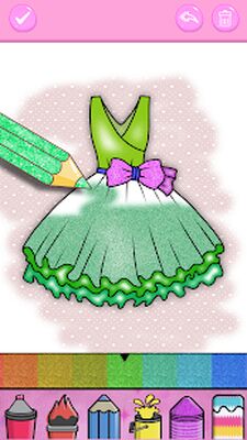 Скачать Glitter Dresses Coloring Book - Drawing pages [Unlocked] RUS apk на Андроид