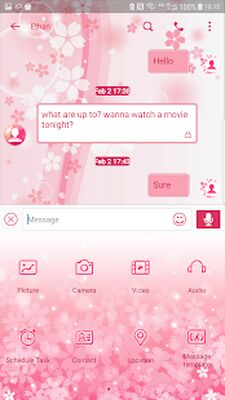 Скачать Blooming cherry blossoms skin for Next SMS [Полная версия] RU apk на Андроид