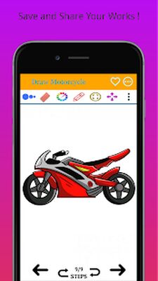 Скачать Рисовать мотоцикл легко [Без рекламы] RU apk на Андроид