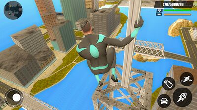 Скачать Green Rope Hero Crime City Games  [Unlocked] RUS apk на Андроид