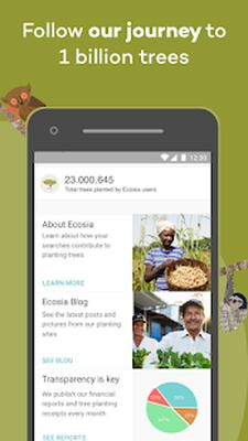 Скачать Ecosia - Trees & Privacy [Premium] RUS apk на Андроид