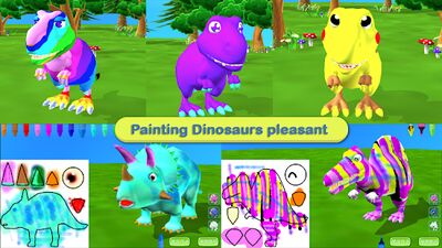 Скачать Dinosaur Coloring 3D - AR [Полная версия] RUS apk на Андроид