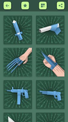 Скачать Оригами оружие: пистолеты и мечи из бумаги [Полная версия] RU apk на Андроид