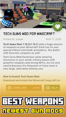 Скачать Мод на оружие в Майнкрафте. Guns mod for Minecraft [Полная версия] RU apk на Андроид