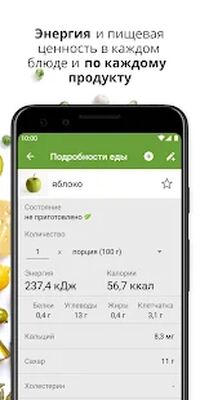Скачать Таблица калорийности [Полная версия] RUS apk на Андроид