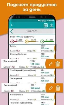 Скачать Счетчик калорий [Полная версия] RUS apk на Андроид
