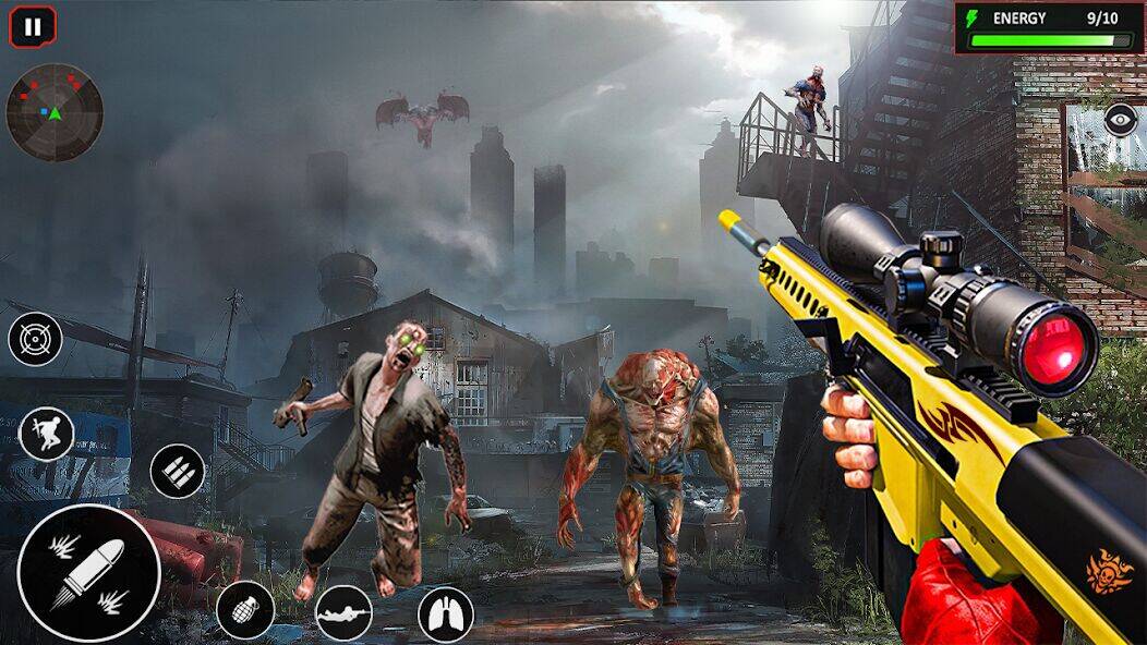 Скачать взломанную Zombies shooting offline Game [Бесплатные покупки] MOD apk на Андроид