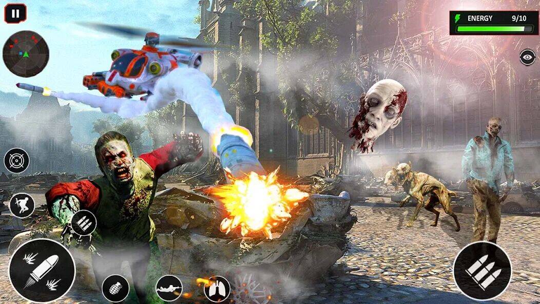 Скачать взломанную Zombies shooting offline Game [Бесплатные покупки] MOD apk на Андроид