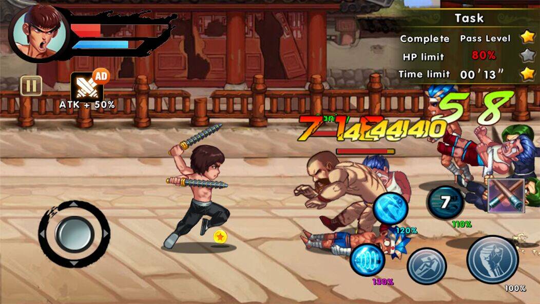 Скачать взломанную Kung Fu Attack: Final Fight [Много денег] MOD apk на Андроид