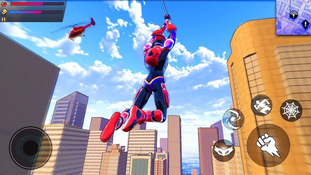 Скачать взломанную Spider Hero:Super City Hero [Много монет] MOD apk на Андроид