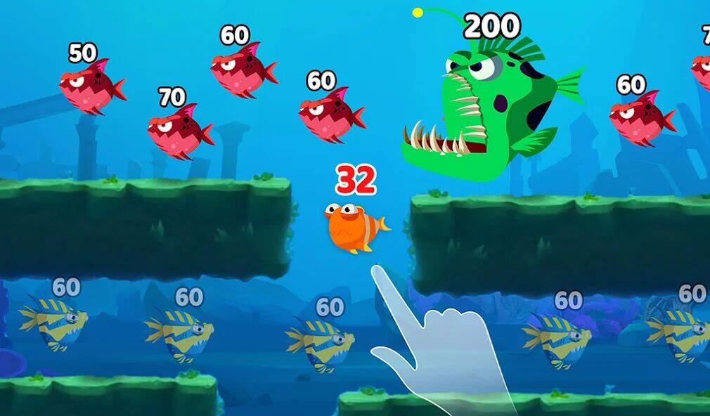 Скачать взломанную Fish Town IO: Mini Aquarium [Бесплатные покупки] MOD apk на Андроид