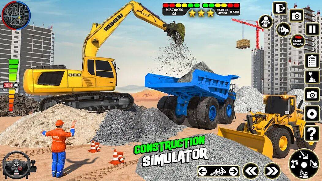 Скачать взломанную Real Road Construction Games [Много монет] MOD apk на Андроид