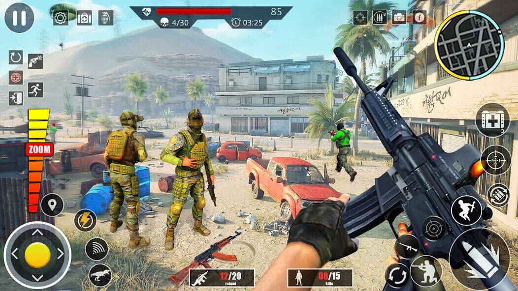 Скачать взломанную Elite Commando Shooting Games [Много денег] MOD apk на Андроид