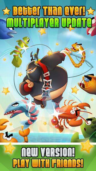 Скачать взломанную Ninja Fishing [Бесплатные покупки] MOD apk на Андроид