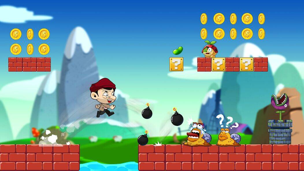 Скачать взломанную Super Bean Adventure: Run Game [Много монет] MOD apk на Андроид