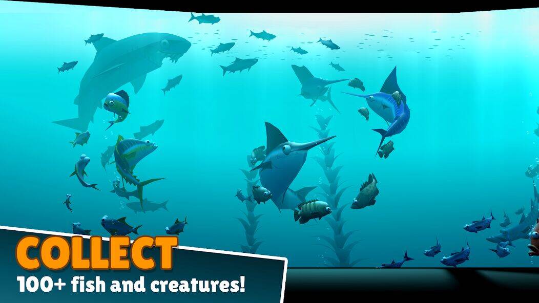 Скачать взломанную Creatures of the Deep: Fishing [Много денег] MOD apk на Андроид