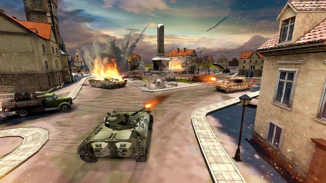 Скачать взломанную Армейские танковые игры война [Бесплатные покупки] MOD apk на Андроид